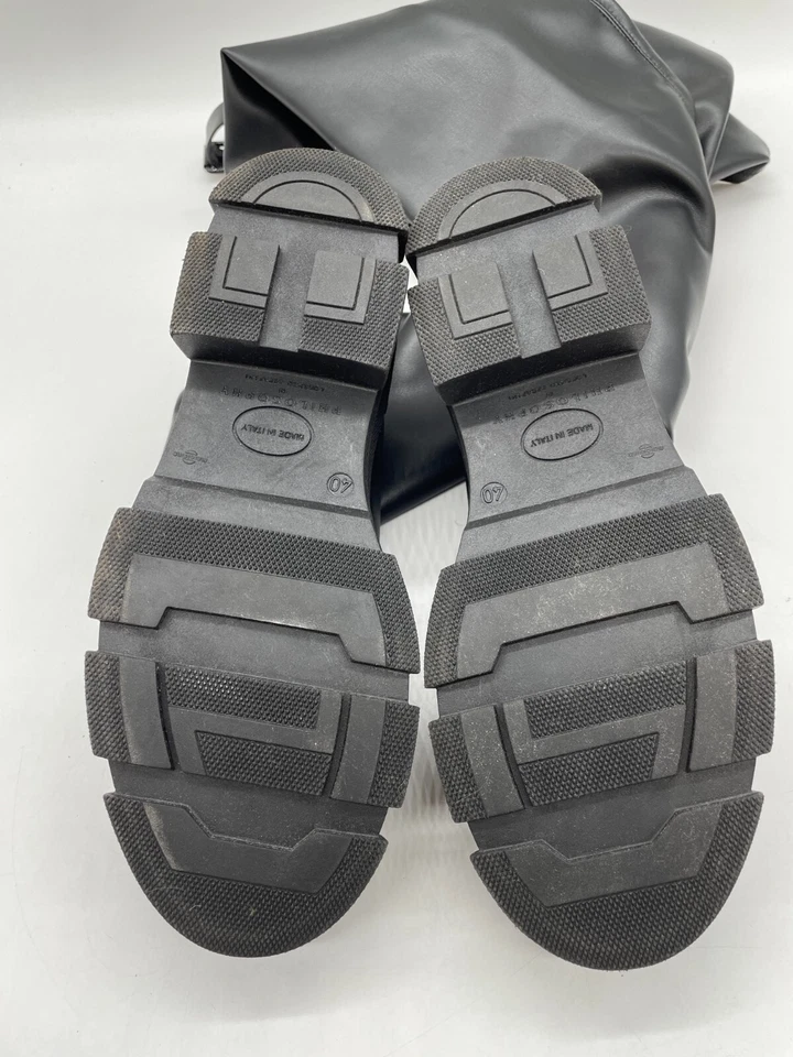 Bottes chaussettes Philosophy en simili cuir noir taille EU 40 UK 7 - Photo 4/4