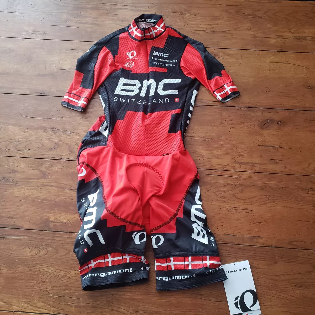 Pro Pearl Izumi Mens Small Cycling Skinsuit BMC Red Race Speedsuit Racesuit  S