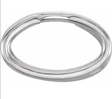 TINY 2.5mm ID 3.6x5.8mm OD Solid 14k White Gold Oval Split Jump Ring Charm