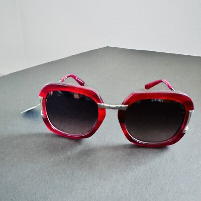 NWT Italy Etro Women Sunglasses Oversize Square 53MM Red  display picture 2