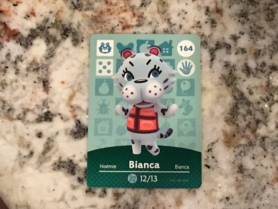 BIANCA 164 Animal Crossing Amiibo Authentic Nintendo Mint Card From Series 2