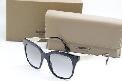 NEW BURBERRY B 4328 3001/11 BLACK GOLD AUTHENTIC SUNGLASSES  display picture 2