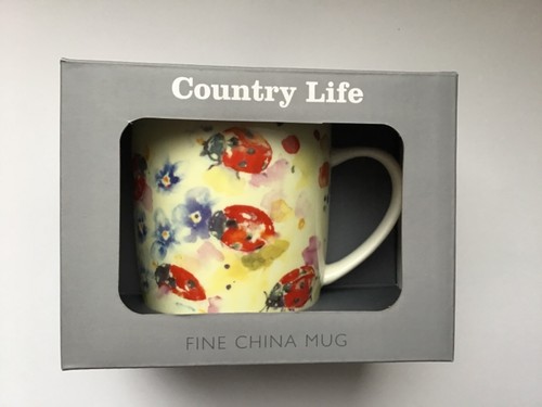 New boxed Ladybird wildlife artistic gift fine china mug coffee cup Free P+P - Picture 3 of 3