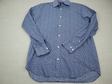 Bonobos Shirt Men 16 1/2 Blue Pink Floral Slim Fit Button Up Stretch Cotton