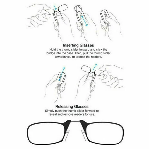 Mini Tragbare Unisex Faltbare Clip Nase Lesebrille mit Schlüsselanhänger2.0 2.5 - Bild 3 von 13