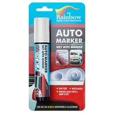 Car Paint Marker Pens Auto Writer White - Wide Tip - Windows, Glass, Tire, Metal