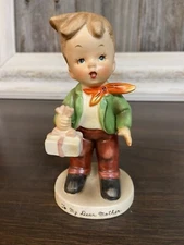 Artmark Vintage Boy w Present Figurine To My Dear Mother Made in Japan