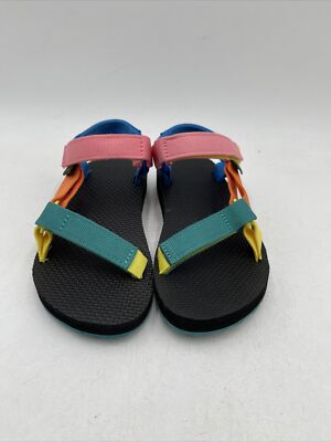 Teva Multicolor Webbing Sandals — #35 black tooth ith Teal, Mustard & Red Straps Teva Women main image 4