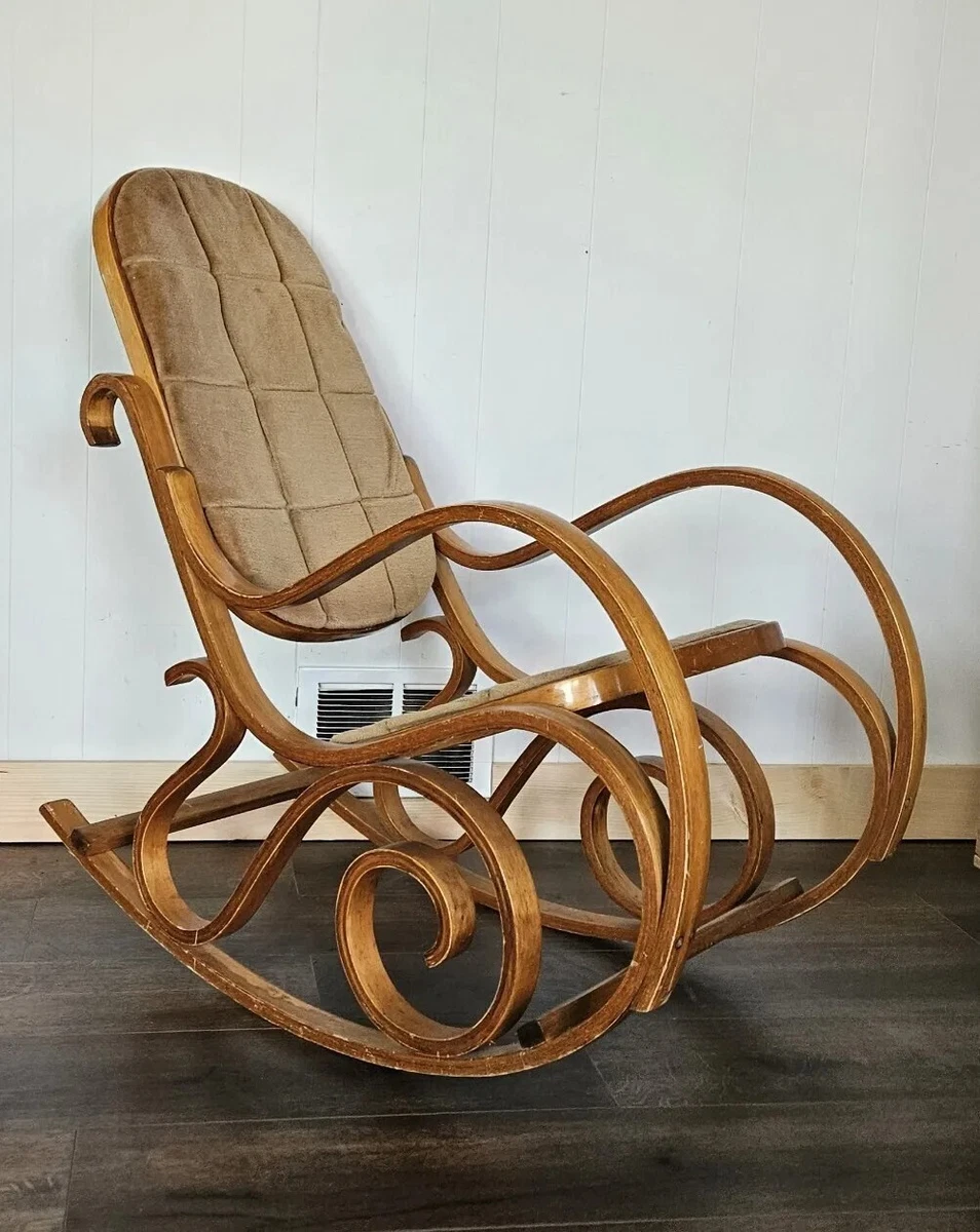Vintage Mid Century Modern Bentwood Rocking Chair Rocker Thonet eBay