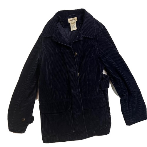 LL Bean Womens Corduroy Button Up Coat Size Petites XS L051122 eBay
