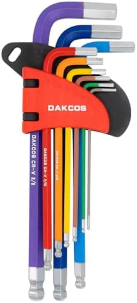 DAKCOS Set di 9 chiavi Torx T10-T50 Torx a stella, set di chiavi a stella con fo