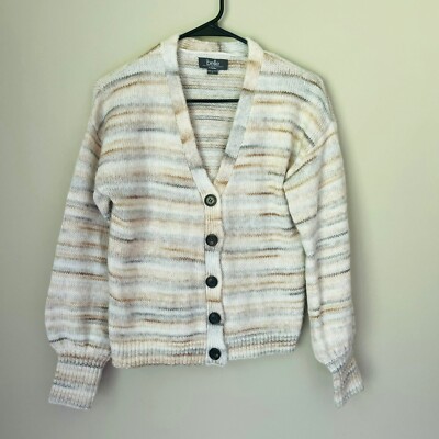 Belle by Belldini Wool Blend Space Dye Button Front Cardigan SZ S