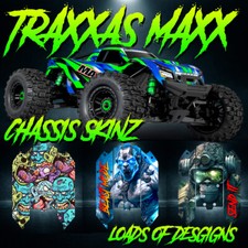 TRAXXAS MAXX V1 RC Chassis Skin Protector -25 DESIGNS -  thick durable skinz