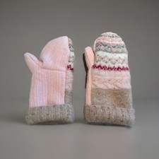 KIDS UPCYCLED WOOL SWEATER MITTENS HANDMADE