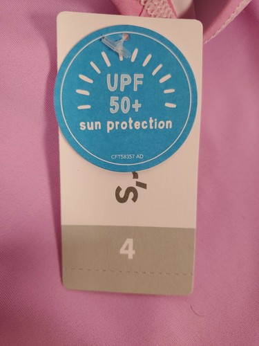 Flip Sequin Heart Rash Guard Tankini Size 4 Swimsuit 2-pc Carter's LOVE NEW - Picture 9 of 9
