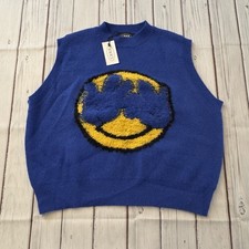 Resell Cider Oversized Sweater Vest Medium Wool Alpaca Blend Blue