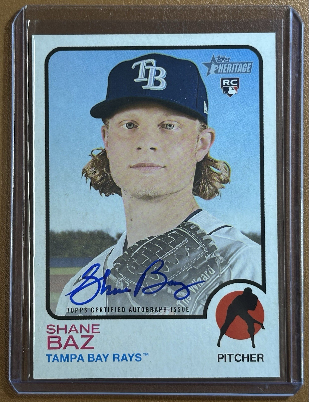 Topps 2022 Heritage Shane Baz Rays Rookie Real One Autograph #ROA-SB