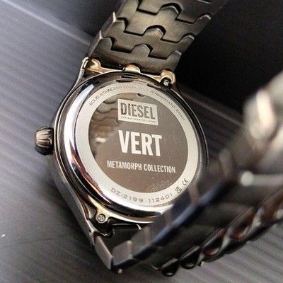 Diesel VERT DZ2199 Watch 44mm Stainless Steel Red Accents Three