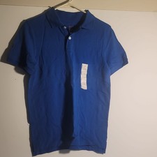 Cat  Jack Girls Blue Polo Shirt L 12/14 School Uniform Short Sleeve