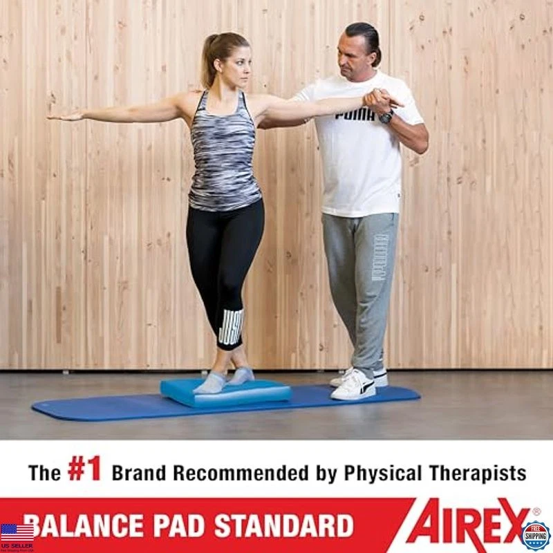 Almohadilla de equilibrio de espuma azul AIREX - antideslizante, impermeable, a prueba de desgarros para yoga/entrenamiento Foto 2 de 4