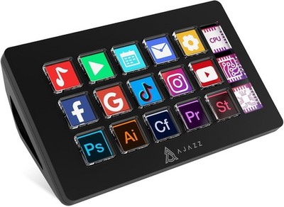 AKP153 Stream Controller mit 15 Makrotasten, Studio Deck für OBS, Twitch,
