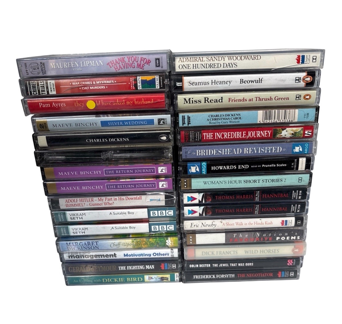 Audio Book Double Cassette Tape Job Lot 26 Different Talking Books Bundle No1