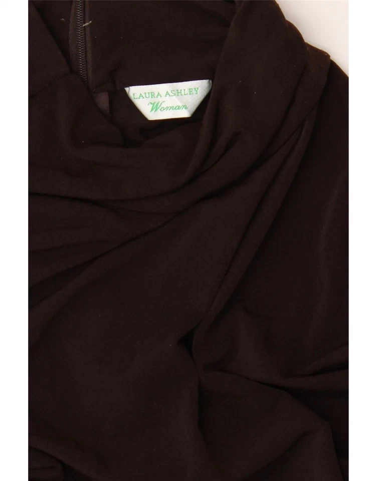 Blusa Top LAURA ASHLEY Mujer Sin Mangas UK 22 3XL Marrón Poliéster DK23 Foto 4 de 4