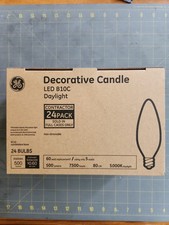 GE LED 5000K Daylight B10C 24-Pack Bulbs 60W EQ E12 Base  NEW Free Shipping
