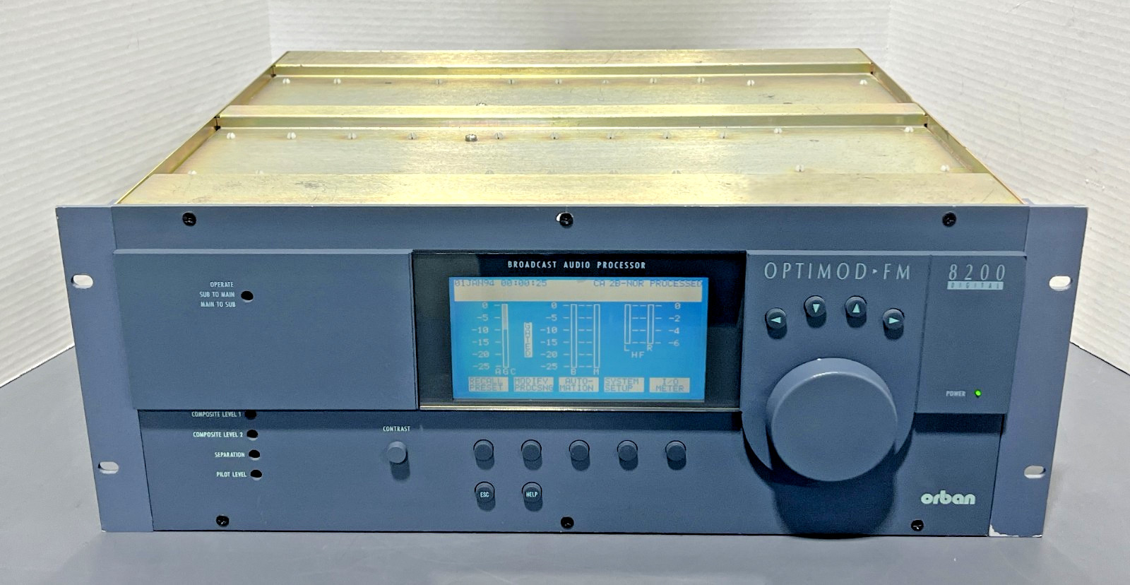 Orban Optimod-FM 8200 Digital Broadcast Audio Processor 115-230Vac Power Tested