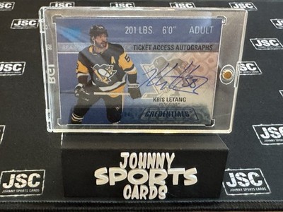 2021-22 Upper Deck Credentials Ticket Access Autograph 1/4 KRIS LETANG