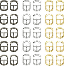 30Pcs Single Prong Buckles, Center Bar Belt Buckles Single Prong Strap Buckles,