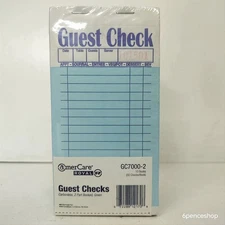 Pack Of 10 Guest Check Book GC7000-2 Carbonless Duplicate 2 Part 3.4" x 6.75"