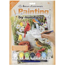 Royal Brush Junior Small Paint By Number Kit 8.75"X11.75"-Garden Birds 3Pk 