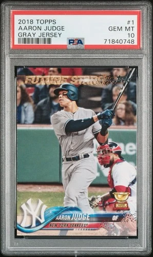 2018 Topps - Future Stars Aaron Judge Gray Jersey #1 Gold Cup/2018 💎 PSA 10 💎