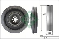 Neu - Schaeffler Ina 544010210 Riemenscheibe, Kurbelwelle FüR Audi Vw