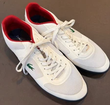 Lacoste Men's Shoes Sneakers White/ Red Size 12 Mint 7-32SPM005001