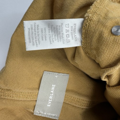 Everlane Women's Mustard Yellow The Cotton Canvas Denim Overalls 4/W34/L27 - Picture 11 of 19