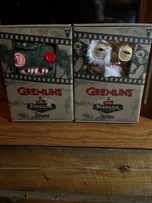 2024 FUGGLER SET OF 2 GREMLINS STRIPE & GIZMO LIMITED EDITION PLUSH ZUBU NIB