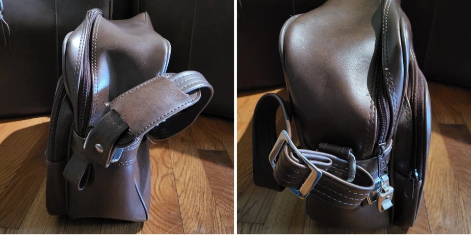 Juego de viaje maleta equipaje cuero suave American Tourister de colección 5 piezas años 70 Foto 3 de 4