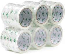 12 Rolls Crystal Clear Packing Tape Refill, Shipping Packaging Tape, 2 Mil 1.88