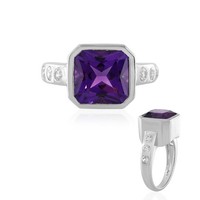 Cavill Ring Sterlingsilber 4,40Ct Amethyst Zirkone Violett Platin- Echtschmuck