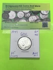 CANADIAN  1949 25c QUARTER KING GEORGE VI SILVER AG.  HIGHGRADE COIN!  EF40!!