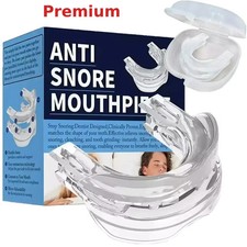2 Pack Anti Snore Mouthpiece Sleep Aid Mouth Guard Adjustable Bruxism Stop Snori
