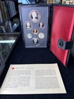 1981 Royal Canadian Mint 7-coin, double dollar proof set .500 $1 silver Railway