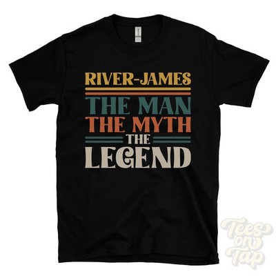 RIVER-JAMES THE MAN MYTH LEGEND T-SHIRT Herren Name Geschenk für Ihn Bruder Papa Sohn
