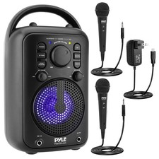Pyle 4” Wireless BT Streaming Speaker - Portable Audio Speaker, with Two...