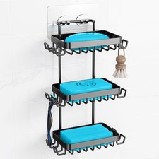 3 Tier Soap Holder Shower, Stainless Steel Adhesive Bathroom Shower Wall