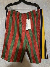 NEW AUTH GUCCI Green/ Red/ MC/ Chenille Shorts XXXL 572753-XJA42 Retail 1400