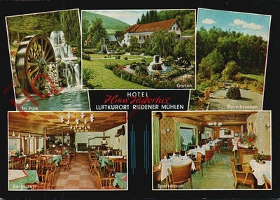 Ansichtskarte; Mühlen, Hotel Haus Hubertus, Luftkurort Riedener Mühlen/Eifel