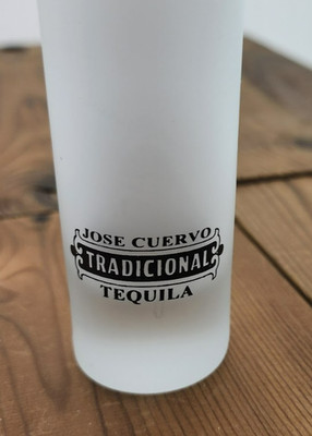 Jose Cuervo Tradicional Tequila Tall Frosted Shot Glass 4'' Tall - Bar Man Cave